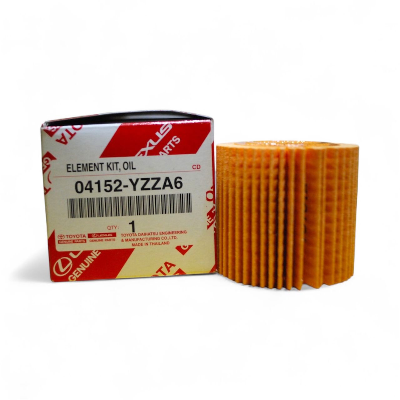 Genuine TOYOTA ELEMENT KIT, OIL FILTER 04152-YZZA6 Fit for TOYOTA Aqua, Vitz, Prius, Corolla, Altis